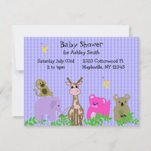 Einladung von Zoo Animal Baby Shower