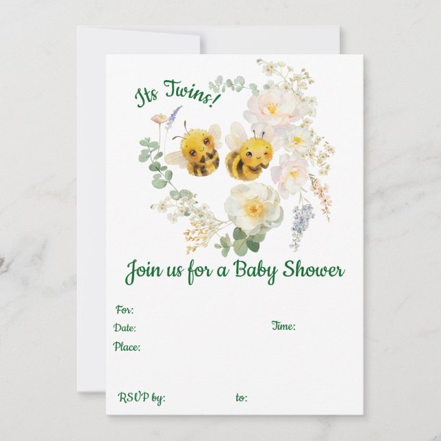 Einladung von zwei Bienen (Vorderseite)