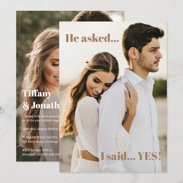 Einladung von zwei Fotos (Vorne/Hinten)