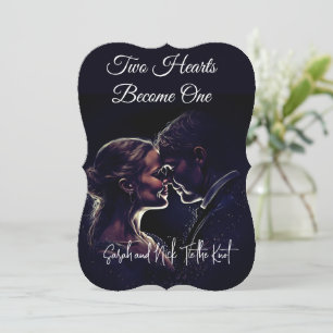 Einladung von zwei Herzen wird eins