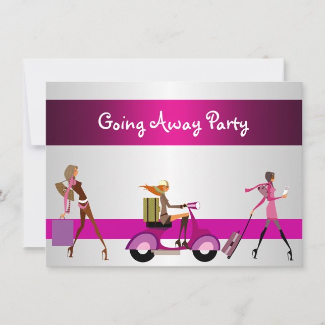 Einladung weg Party Girls Bike Gepäcktransport (Vorderseite)
