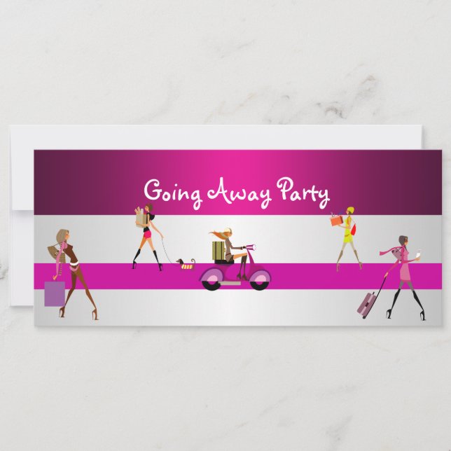Einladung weg Party Girls Bike Gepäcktransport (Vorderseite)