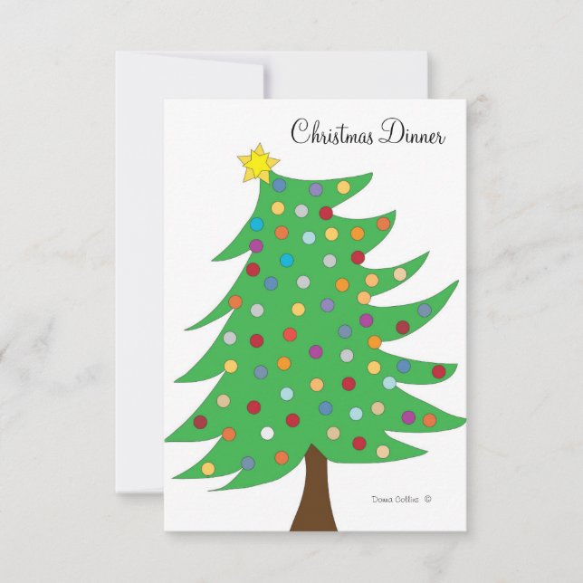 Einladung Weihnachts-Abendessen Stil 2 (Vorderseite)
