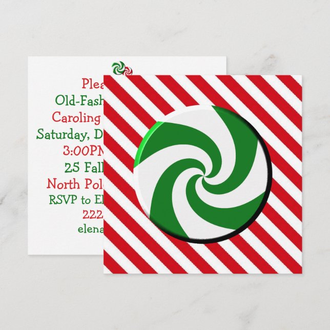 Einladung - Weihnachtscreme (Vorne/Hinten)