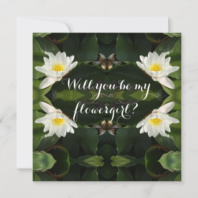 Einladung Werden Sie Blumenmädchen sein (Vorderseite)