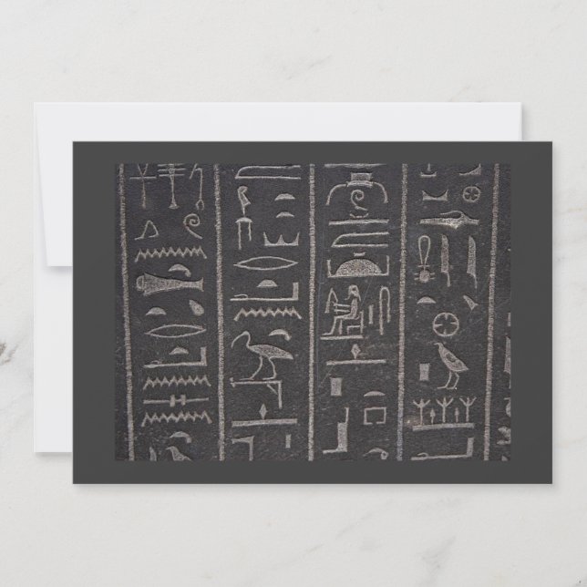 Einladung zu ägyptischen Hieroglyphen (Vorderseite)