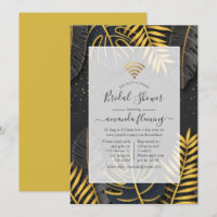 Einladung zu Black and Gold Tropical Shower