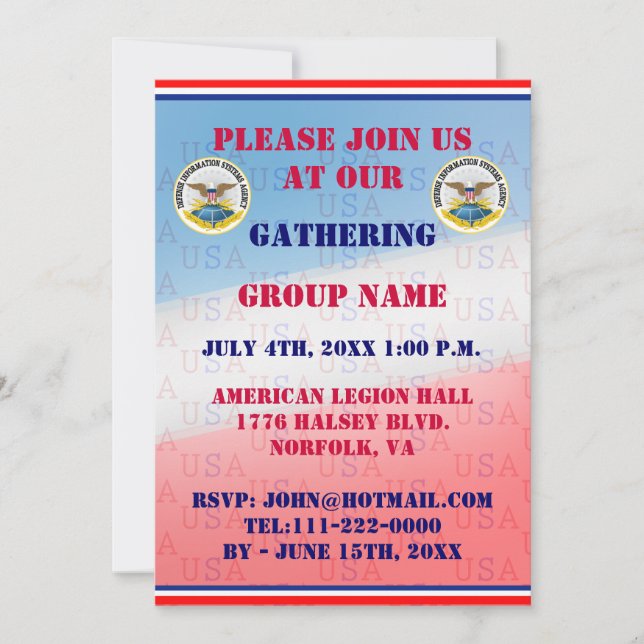 Einladung zu DISA-Ereignissen (Vorderseite)