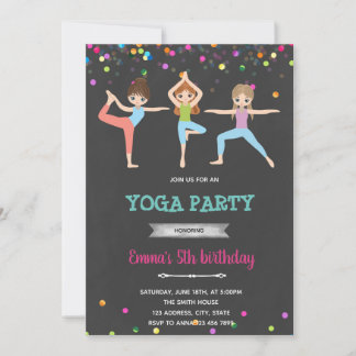 Einladung zu einem Geburtstag von Yoga