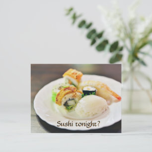 Einladung zu einem romantischen Abendessen Postkarte