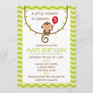 Einladung zu einer Affengeburtstagsfeier