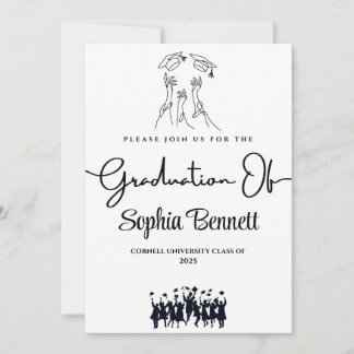 Einladung zu einer anpassbaren Elegant Graduation 