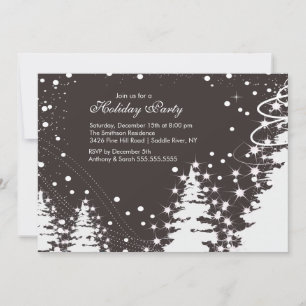 Einladung zu einer Brown & White Winter Feier