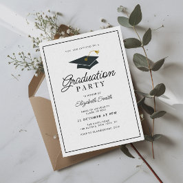 Einladung zu einer einfachen, modernen Rahmengradu