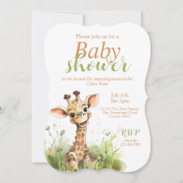 Einladung zu einer Giraffe-Themed Baby-Dusche
