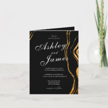 Einladung zu einer Schwarz-Gold-Hochzeit