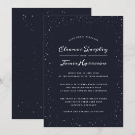 Einladung zu einer Starry Night-Farbhochzeit mit i