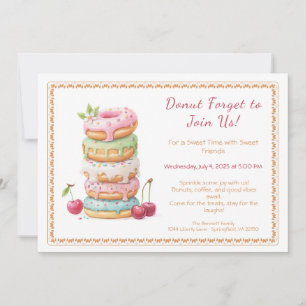 Einladung zu einer süßen Donut-Party - Farbige Fei