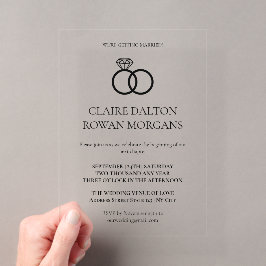 Einladung zu einfachen Rings Hochzeiten