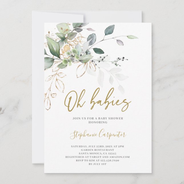 Einladung zu grünen Zwillingen (Vorderseite)