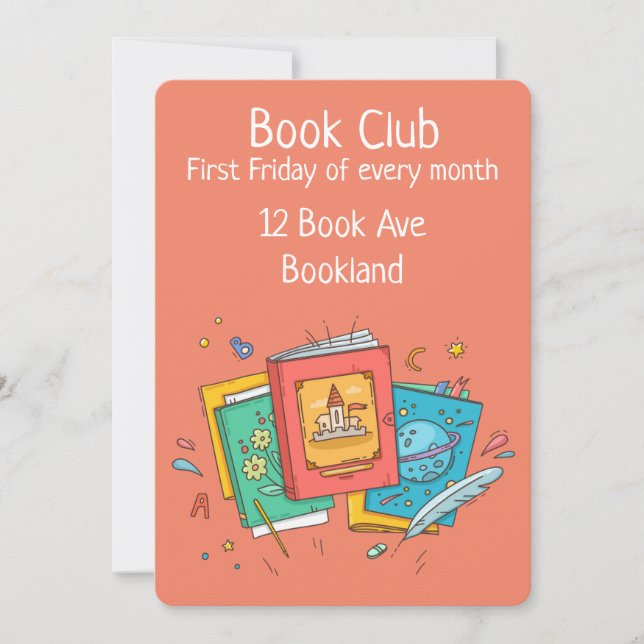 Einladung zu Gruppenbuchkonferenzen für Bookclub-F (Vorderseite)