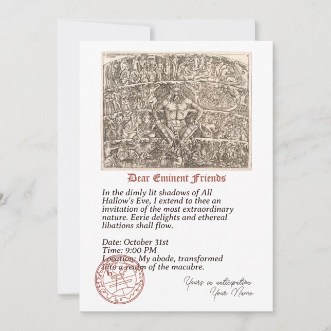 Einladung zu Halloween-ätherischen Feierlichkeiten (Vorderseite)