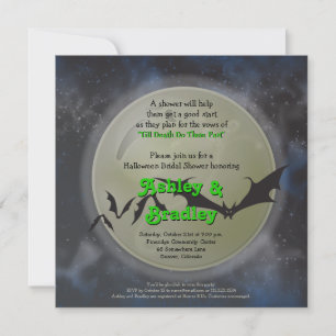 Einladung zu Halloween Bridal-Dusche mit Vollmond-