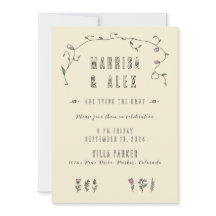 Einladung zu handgefertigten Hochzeiten