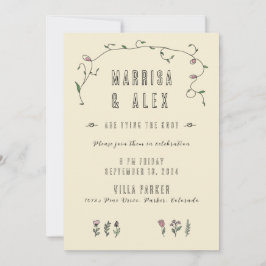 Einladung zu handgefertigten Hochzeiten