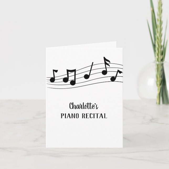 Einladung zu individuell anpassbaren musikalischen (Vorderseite)