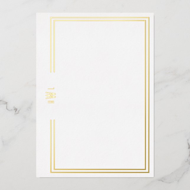 Einladung zu Luxe Initial Personal Stationery Foil (Vorderseite)