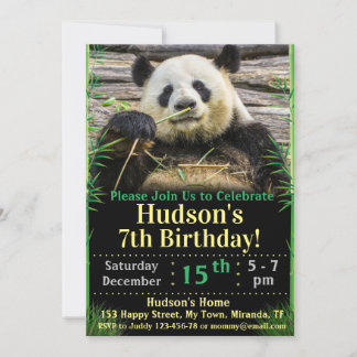 Einladung zu Panda zum Geburtstag
