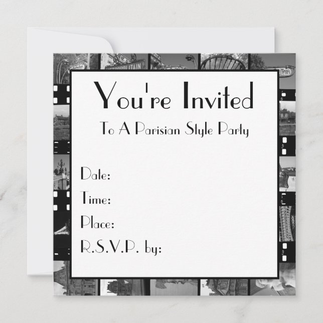 Einladung zu Paris Kollektionen (Vorderseite)