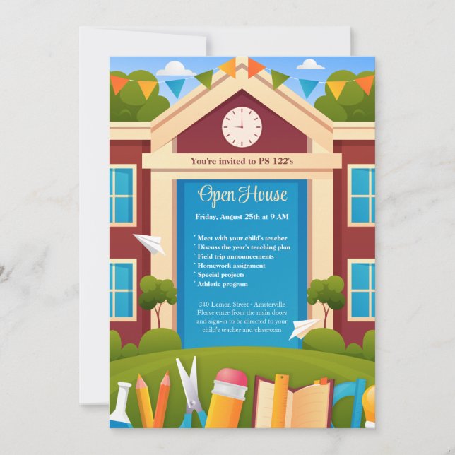 Einladung zu Schultagen (Vorderseite)