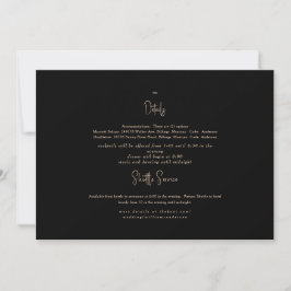 Einladung zu Schwarz-Gold-Hochzeiten