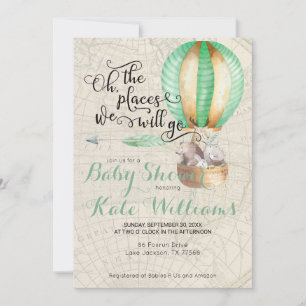 Einladung zu Travel Themed Baby Dusche