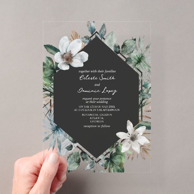 Einladung zu tropischen Botanischen Hochzeiten (Insitu (Handheld))