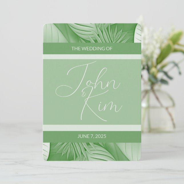 Einladung zu tropischen Hochzeiten (Stehend Vorderseite)