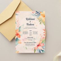 Einladung zu tropischen Hochzeiten