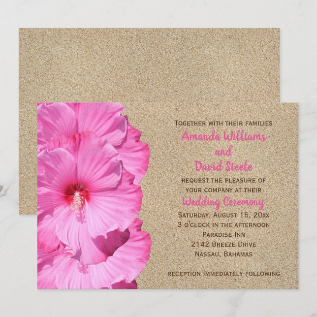 Einladung zu tropischen Hochzeiten (Strand, Sand & (Vorne/Hinten)
