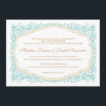 Einladung zu Vintagen Verzierten Blue & Gold Hochz<br><div class="desc">Elegant und zeitlos, ist diese Vintage inspirierte Einladung so schön wie der Tag, den Sie getroffen haben! Verzierte Schriftzüge in kaspischem Blau beleuchtet einen Retro-Dot-Rahmen mit sauberer und klassischer Typografie. Matching Rett-the-Date and Response card steht ebenfalls zur Verfügung. Fügen Sie eine Envelopments Hochzeits-Briefmarke aus unserer umfangreichen Portosammlung hinzu, die perfekt...</div>