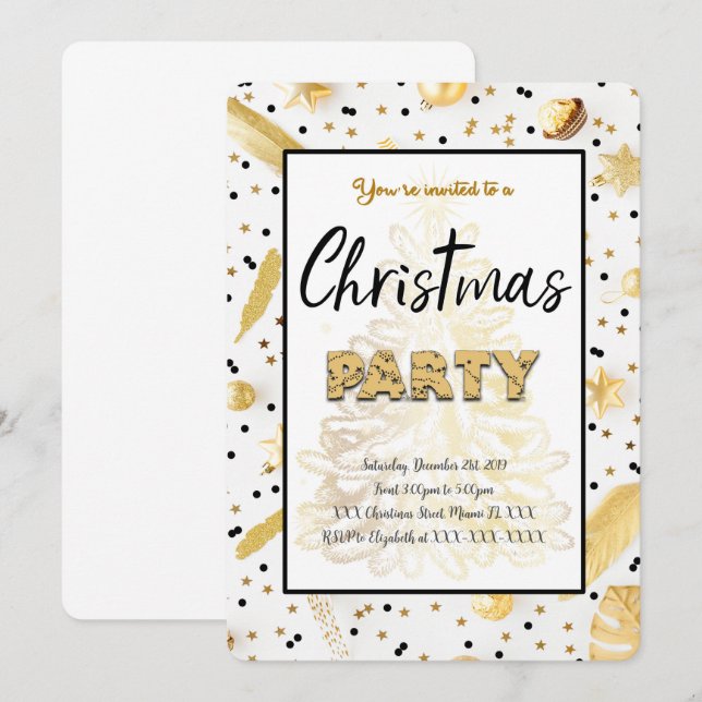 Einladung zu Weihnachten (Vorne/Hinten)