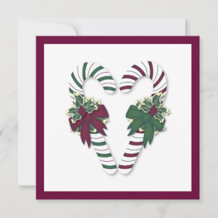 Einladung zu Weihnachten Candy Cane