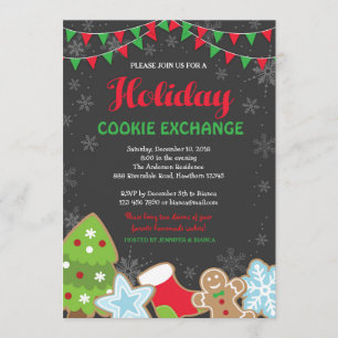 Einladung zu Weihnachts-Cookie-Austausch / Cookie-