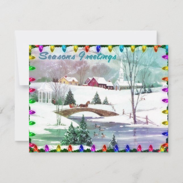 Einladung zu Weihnachtsfeiertagen (Vorderseite)