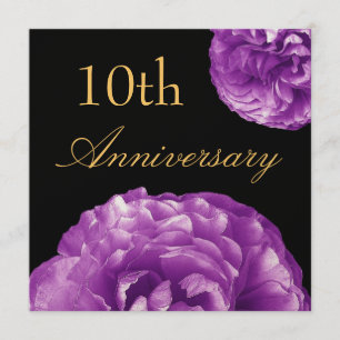 Einladung zum 10. Jubiläum - LILAFARBENE Rosen