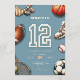 Einladung zum 12. Geburtstag für Jungen - All Star
