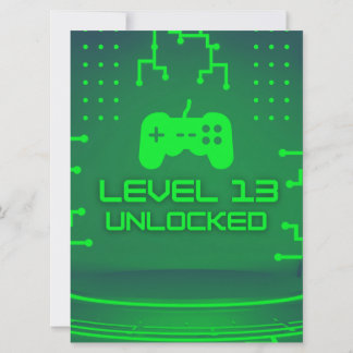 Einladung zum 13. Geburtstag von Gaming-Spiele der