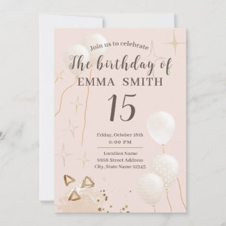 Einladung zum 15. Geburtstag