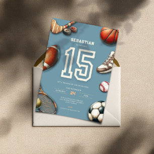 Einladung zum 15. Geburtstag für Jungen - All Star